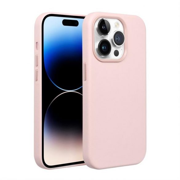 Carcasa din piele pentru IPHONE 15 PRO roz nisip