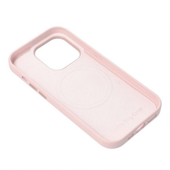 Carcasa din piele pentru IPHONE 15 PRO roz nisip