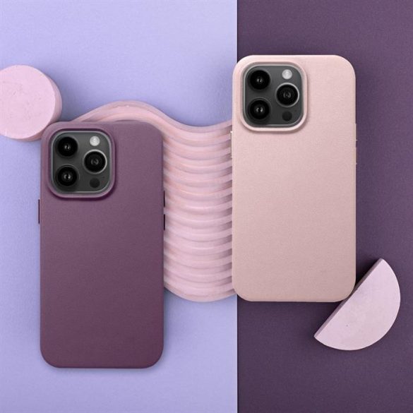 Carcasa din piele pentru IPHONE 15 PRO roz nisip