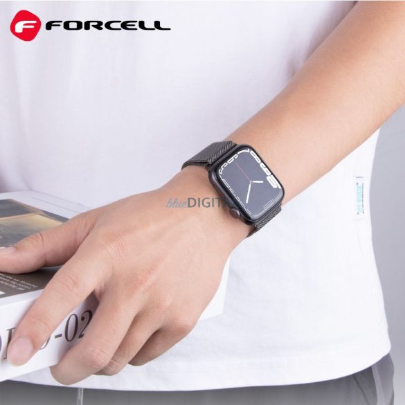 Curea FORCELL F-DESIGN FA03 pentru Apple Watch 38/40/41mm argintiu