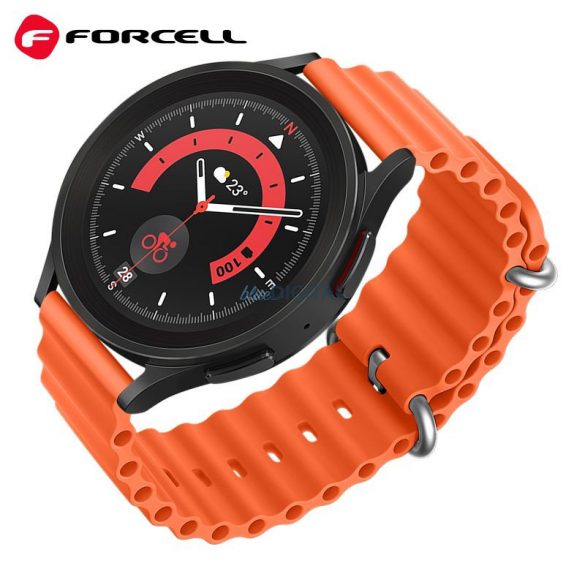 Curea FORCELL F-DESIGN FS01 pentru ceas Samsung 20mm portocaliu