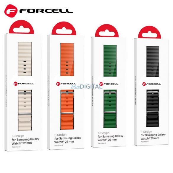 Curea FORCELL F-DESIGN FS01 pentru ceas Samsung 20mm portocaliu