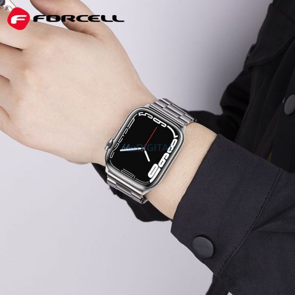 Curea FORCELL F-DESIGN FA10 pentru Apple Watch 38/40/41mm argintiu