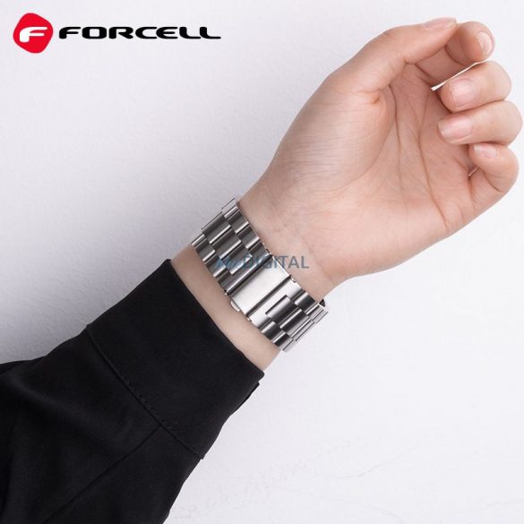 Curea FORCELL F-DESIGN FA10 pentru Apple Watch 38/40/41mm argintiu