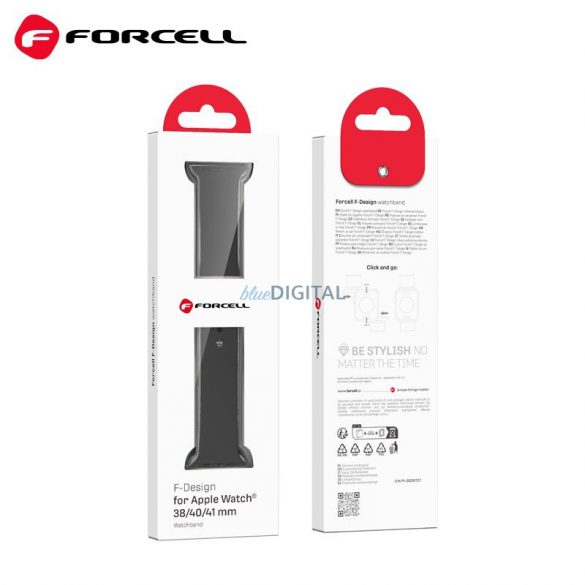 Curea FORCELL F-DESIGN FA01 pentru Apple Watch 38/40/41mm negru