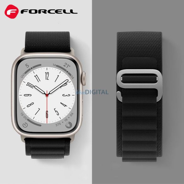 Curea FORCELL F-DESIGN FA13 pentru Apple Watch 38/40/41mm negru