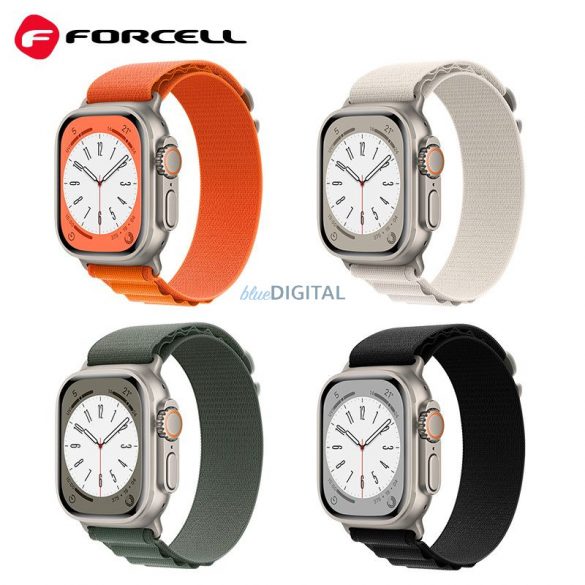 Curea FORCELL F-DESIGN FA13 pentru Apple Watch 38/40/41mm negru