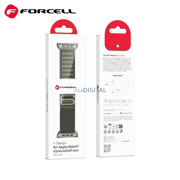 Curea FORCELL F-DESIGN FA13 pentru Apple Watch 42/44/45/49mm verde