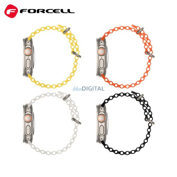 Curea FORCELL F-DESIGN FA12 pentru Apple Watch 42/44/45/49mm portocaliu