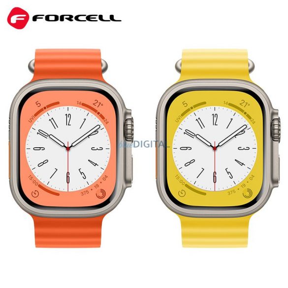 Curea FORCELL F-DESIGN FA12 pentru Apple Watch 42/44/45/49mm portocaliu