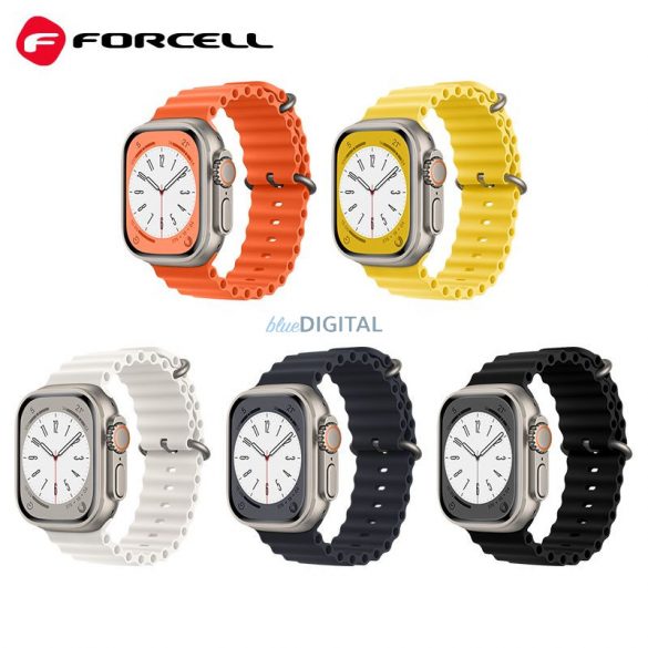 Curea FORCELL F-DESIGN FA12 pentru Apple Watch 42/44/45/49mm portocaliu