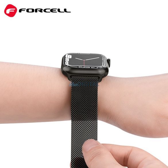 Curea FORCELL F-DESIGN FA03 pentru Apple Watch 38/40/41mm negru