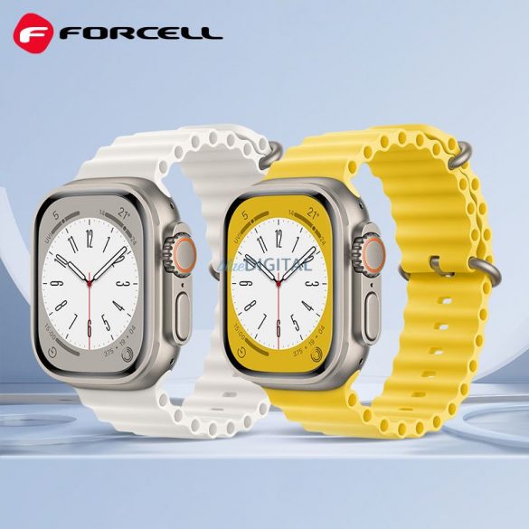 Curea FORCELL F-DESIGN FA12 pentru Apple Watch 38/40/41mm alb