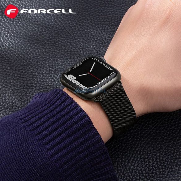 Curea FORCELL F-DESIGN FA03 pentru Apple Watch 42/44/45/49mm negru