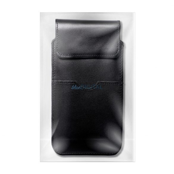 ROYAL - Buzunar universal cu clapetă din piele / negru - Dimensiune 3XL - HUAWEI MATE 20X