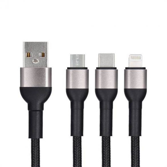 Cablu de date Blue Star - 3in1 cu prize micro USB, USB C i Lightning