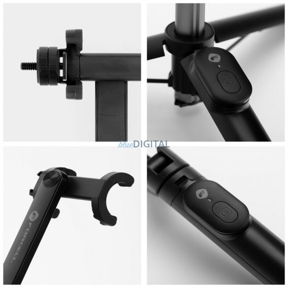 Trepied pentru selfie stick FORCELL F-GRIP S70M cu telecomandă