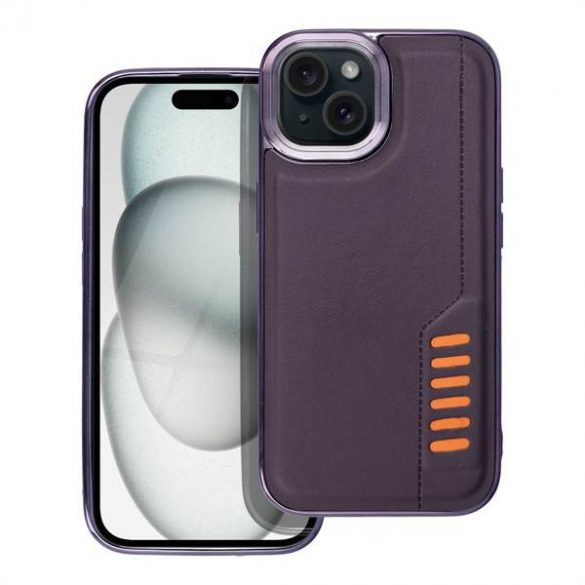 Husa MILANO pentru IPHONE 15 violet inchis