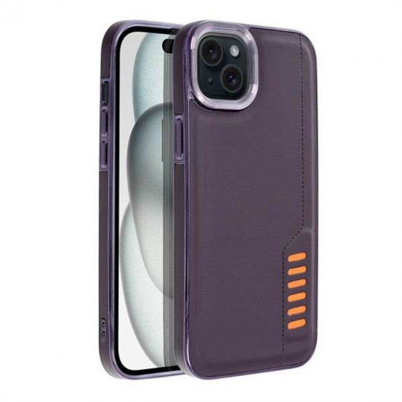 Husa MILANO pentru IPHONE 15 Plus violet inchis