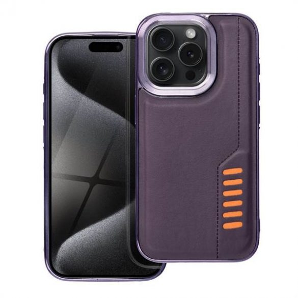 Husa MILANO pentru IPHONE 15 Pro violet inchis