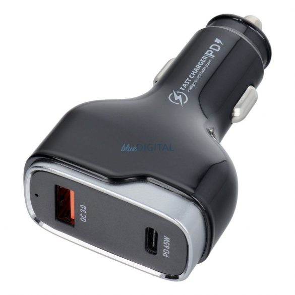 Încărcător auto USB QC 3.0 18W + Tip C PD 65W CC53-1A1C (Total 83W)