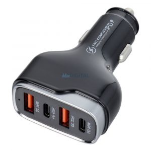 Încărcător auto USB QC 3.0 + 2x Type C PD CC53-2A2C (Total 120W)