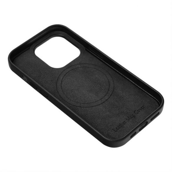 Husă Mag din piele pentru IPHONE 15 PLUS negru