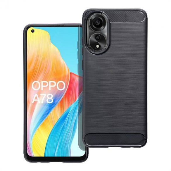 Husa CARBON pentru OPPO A78 4G neagra