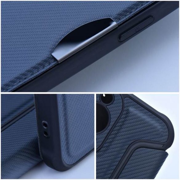 RAZOR Book pentru IPHONE 15 Plus albastru