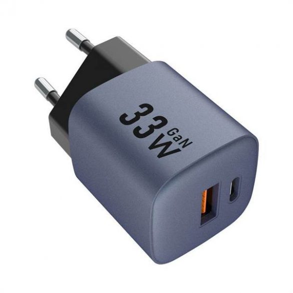 Încărcător de călătorie Forcell cu prize USB C și USB A - 3A 33W cu PD și funcție Quick Charge 4.0