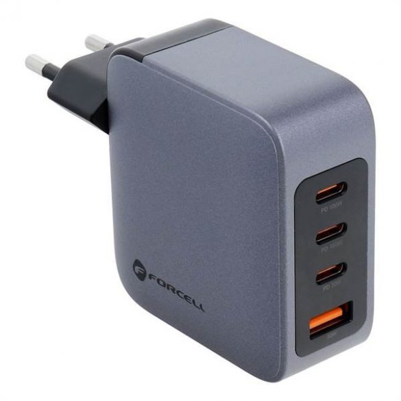 Încărcător de călătorie Forcell cu 3x prize USB C și USB A - 100W cu PD și funcție Quick Charge 4.0