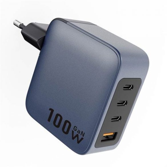 Încărcător de călătorie Forcell cu 3x prize USB C și USB A - 100W cu PD și funcție Quick Charge 4.0