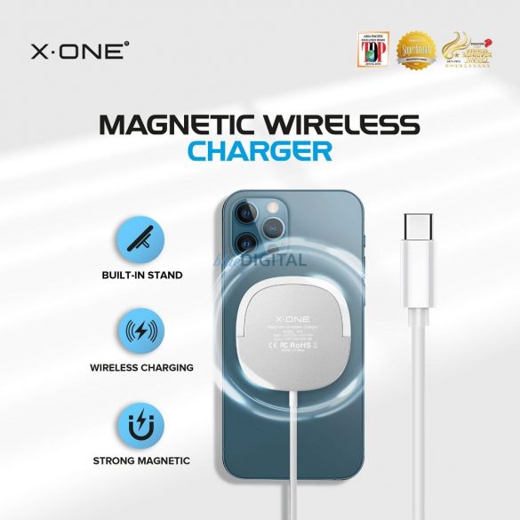 Suport magnetic pentru încărcător fără fir X-ONE compatibil cu MagSafe 15W