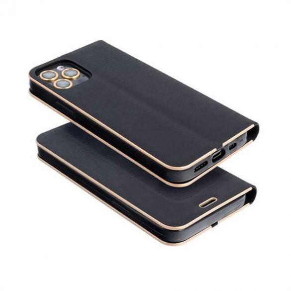 LUNA Book Gold pentru SAMSUNG S24 negru