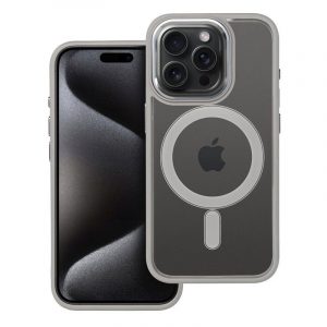 Husă Color Edge Mag Cover compatibilă cu MagSafe pentru IPHONE 15 PRO gri titan