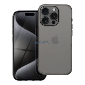 Carcasa BOX PREMIUM de 1,5mm pentru IPHONE 15 PLUS negru transparent