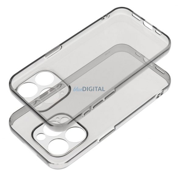 Carcasa BOX PREMIUM de 1,5mm pentru IPHONE 12 negru transparent