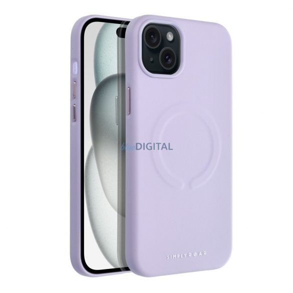 Husă Roar Mag din piele - pentru iPhone 15 Plus violet