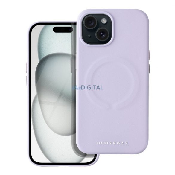 Husă Roar Piele Mag - pentru iPhone 15 violet