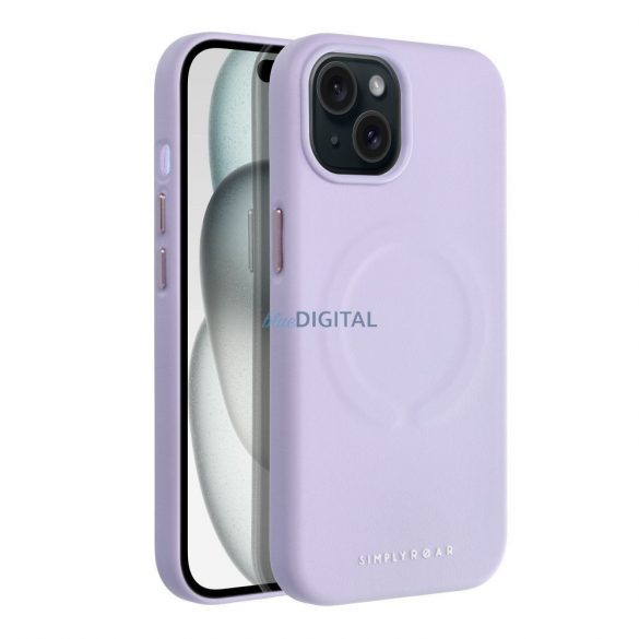 Husă Roar Piele Mag - pentru iPhone 15 violet