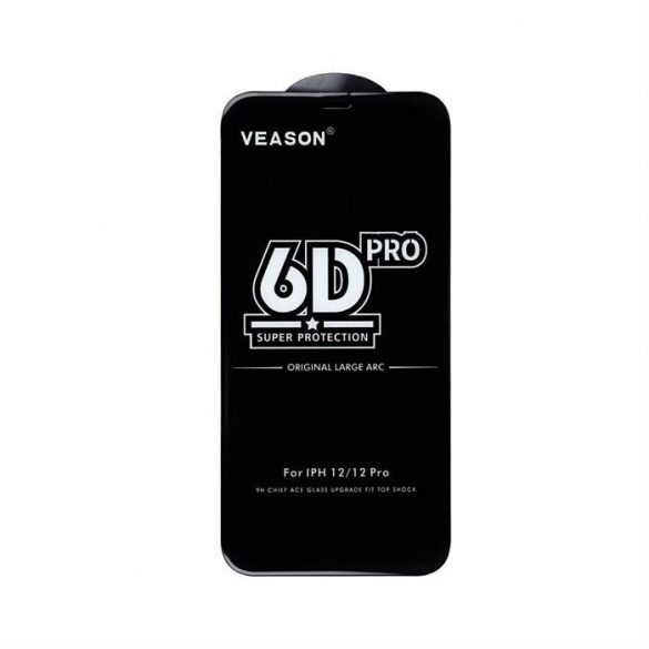 6D Pro Veason Easy-Install Glass - pentru Iphone 15 Pro Max negru