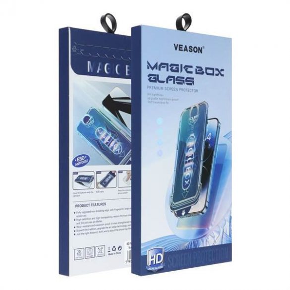 Sticla 6D Pro Veason Easy-Install - pentru Iphone 14 Pro Max negru