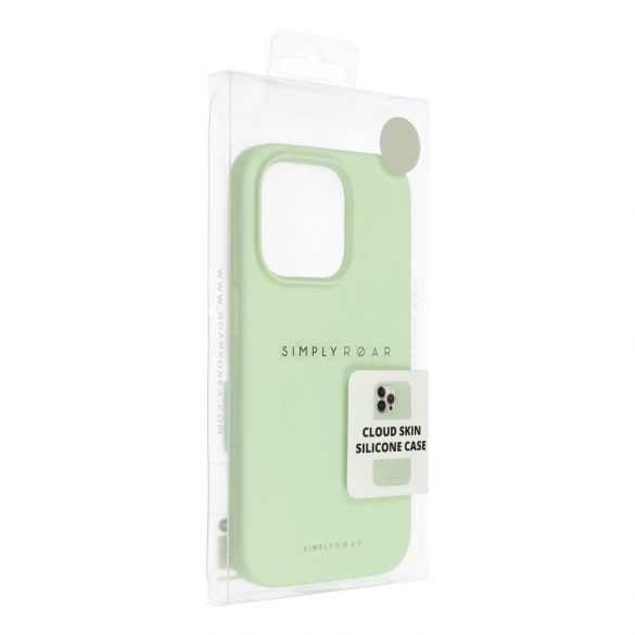 Husă Roar Cloud-Skin - pentru iPhone 15 Plus Verde deschis