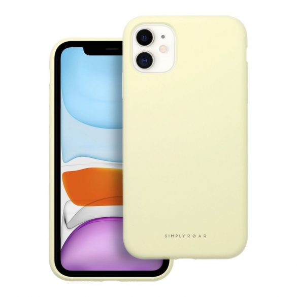 Husă Roar Cloud-Skin - pentru iPhone 11 galben deschis