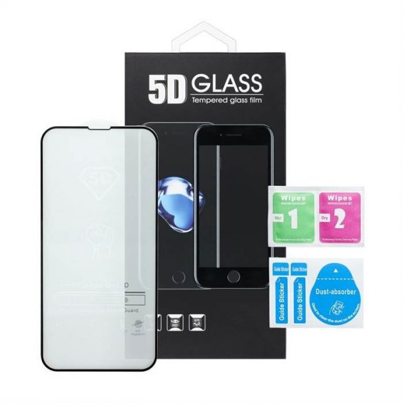 Folie securizată 5D Full Glue - pentru Xiaomi Redmi Note 12 4G / Redmi Note 12 5G negru