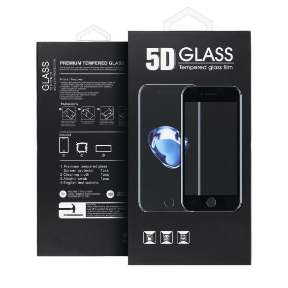 Folie securizată 5D Full Glue - pentru Samsung Galaxy A14 4G / A14 5G negru