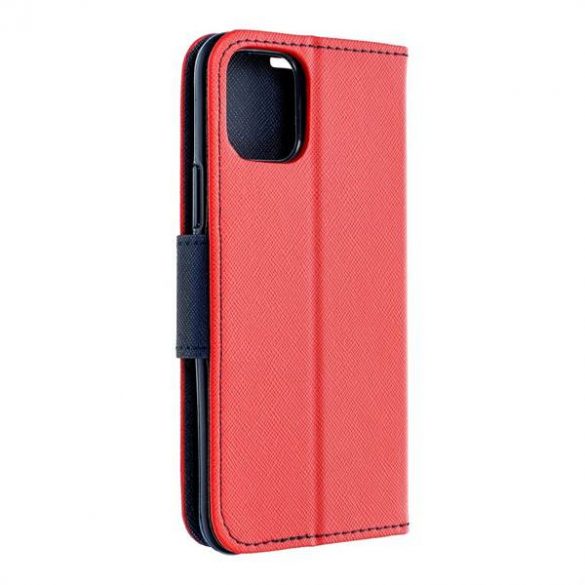 Husa Fancy Book pentru SAMSUNG A35 rosie / bleumarin