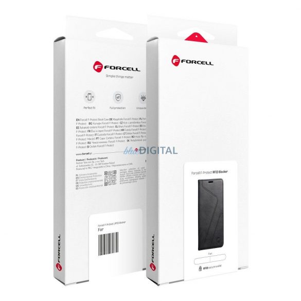 FORCELL F-Protect RFID Blocker Book pentru IPHONE 14 negru