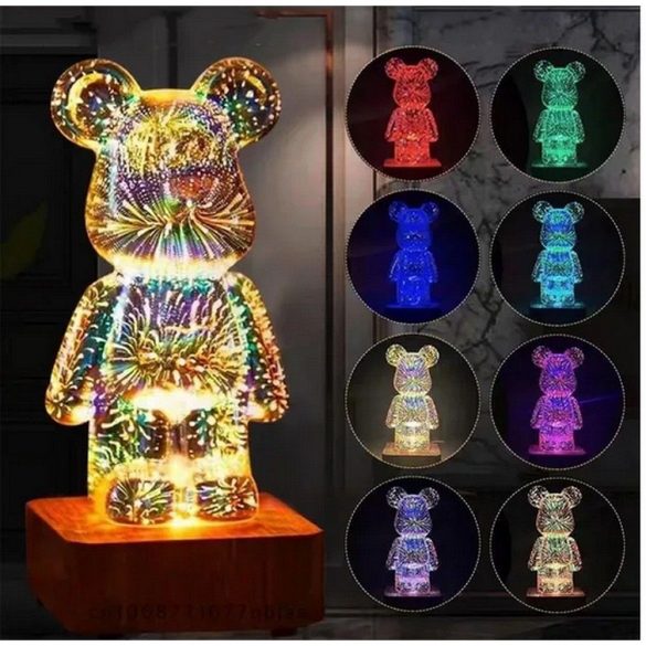 Lampă de noptieră LED 3D BEAR Art Deco în picioare L3GFBD