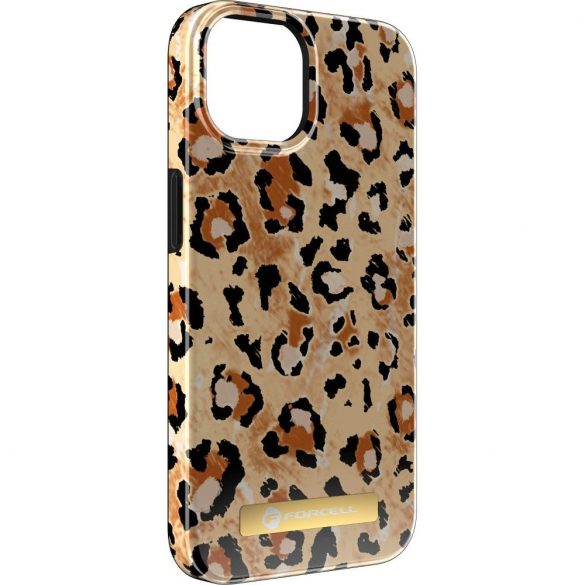 Husa FORCELL F-PROTECT Mirage compatibila cu MagSafe pentru IPHONE 15 wild panther